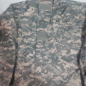 Military Digital Camo Jacket Mens Medium-Short‎ Multi Pocket Tactical Outdoor